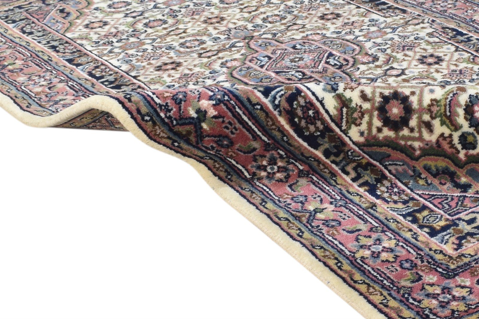 2' X 5' Rug Wool Cream Persian Hand Knotted Tabriz Oriental Small Carpet 