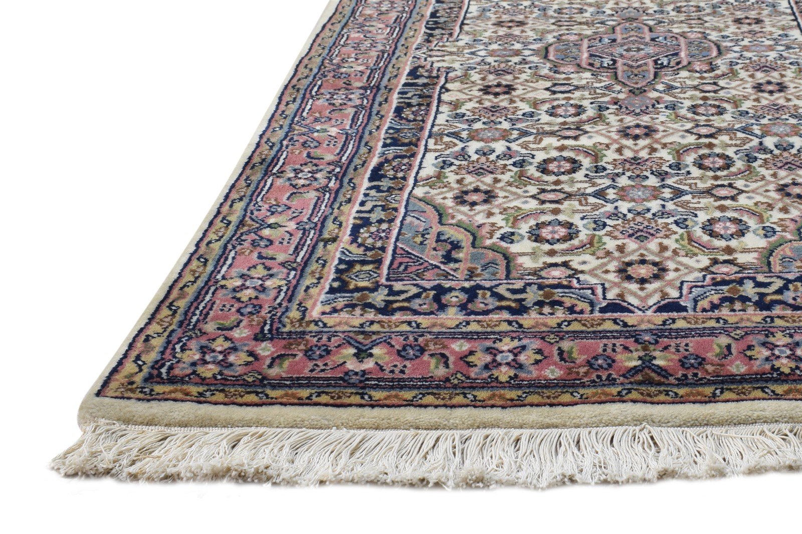 2' X 5' Rug Wool Cream Persian Hand Knotted Tabriz Oriental Small Carpet 