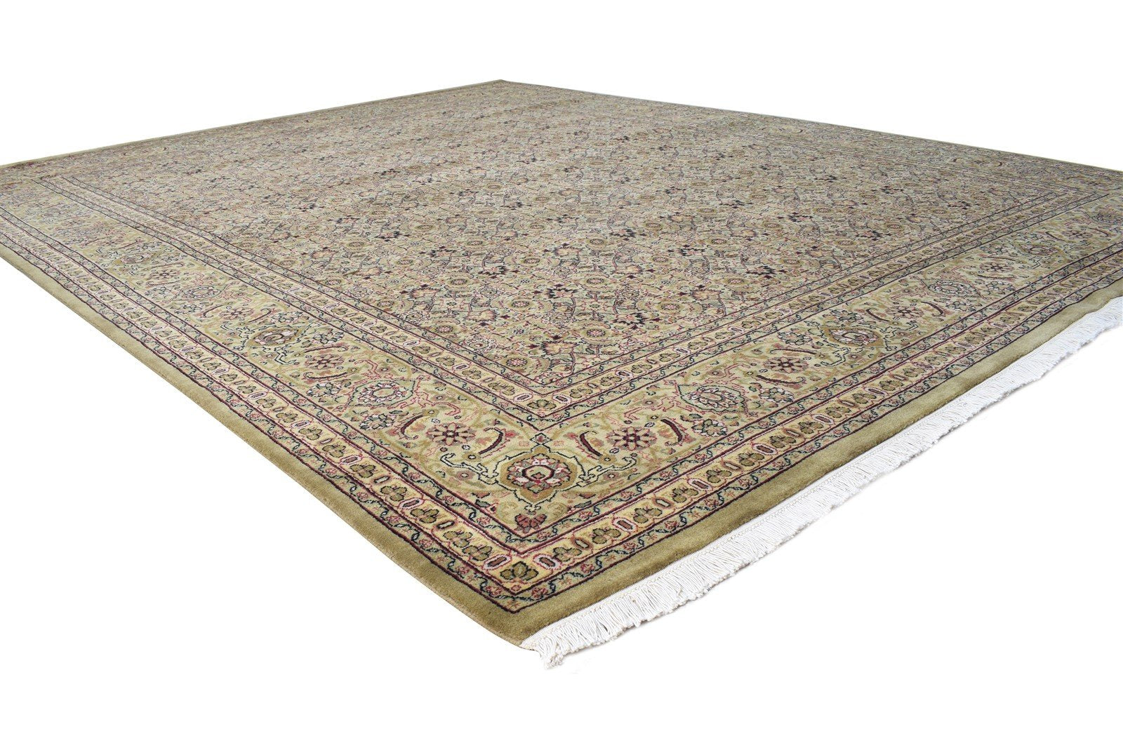 Wool Sage Rug 8' X 10' Persian Hand Knotted Tabriz Oriental Large Carpet 