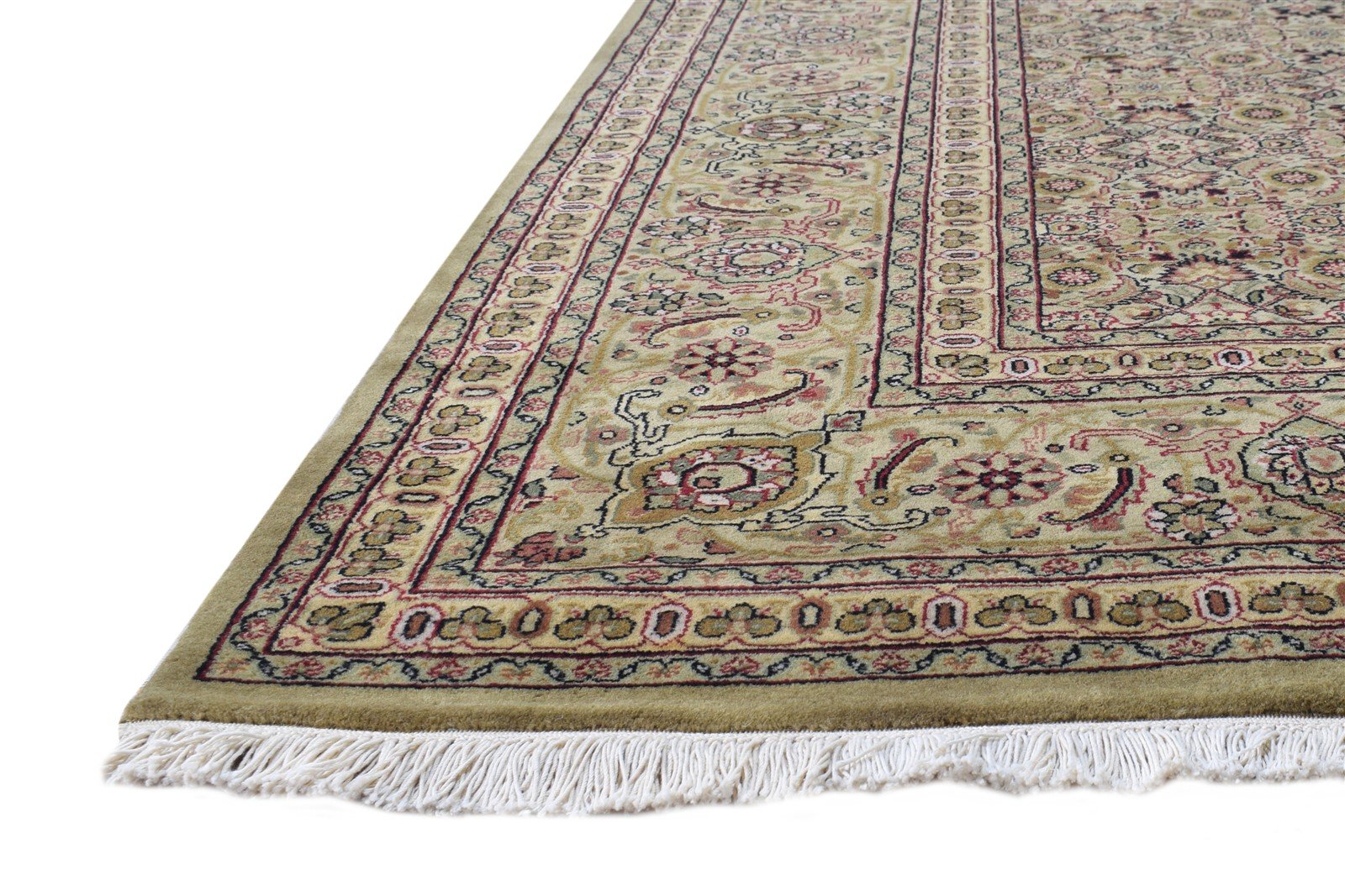 Wool Sage Rug 8' X 10' Persian Hand Knotted Tabriz Oriental Large Carpet 