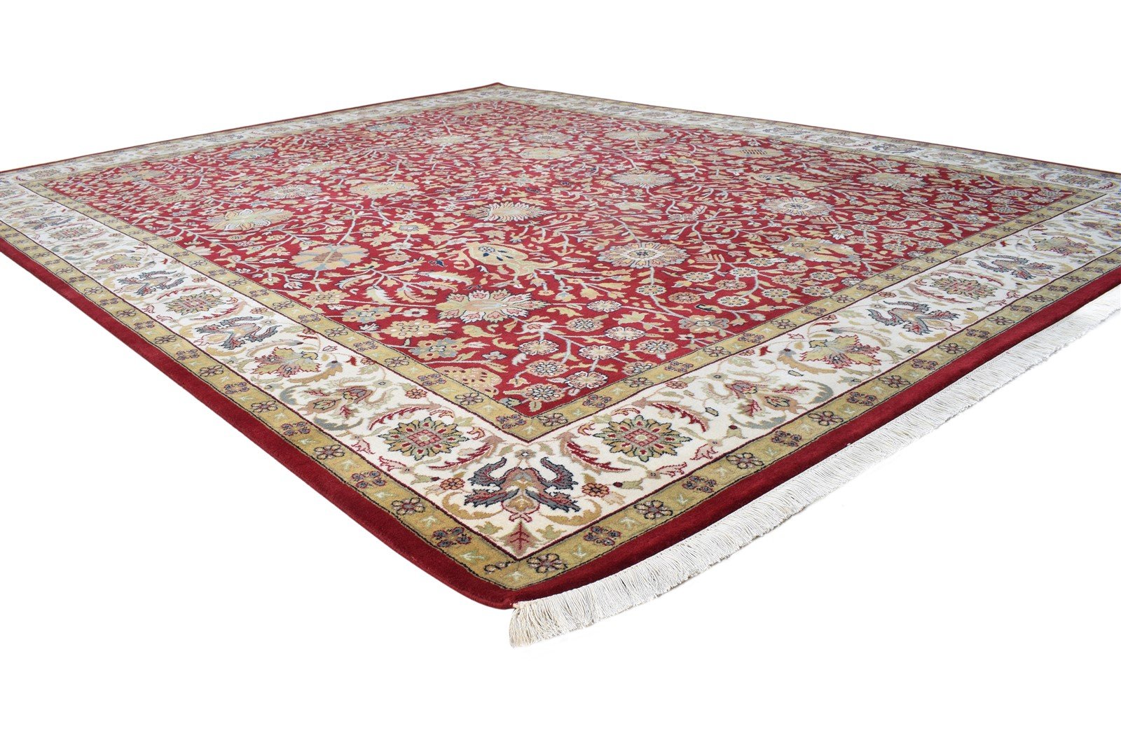 8' X 10' Rug Wool Red Persian Hand Knotted Kashan Oriental Large Carpet 