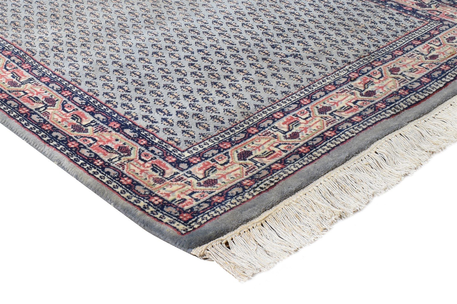 Wool Grey Rug 3' X 5' Persian Hand Knotted Qum Oriental Small Carpet 