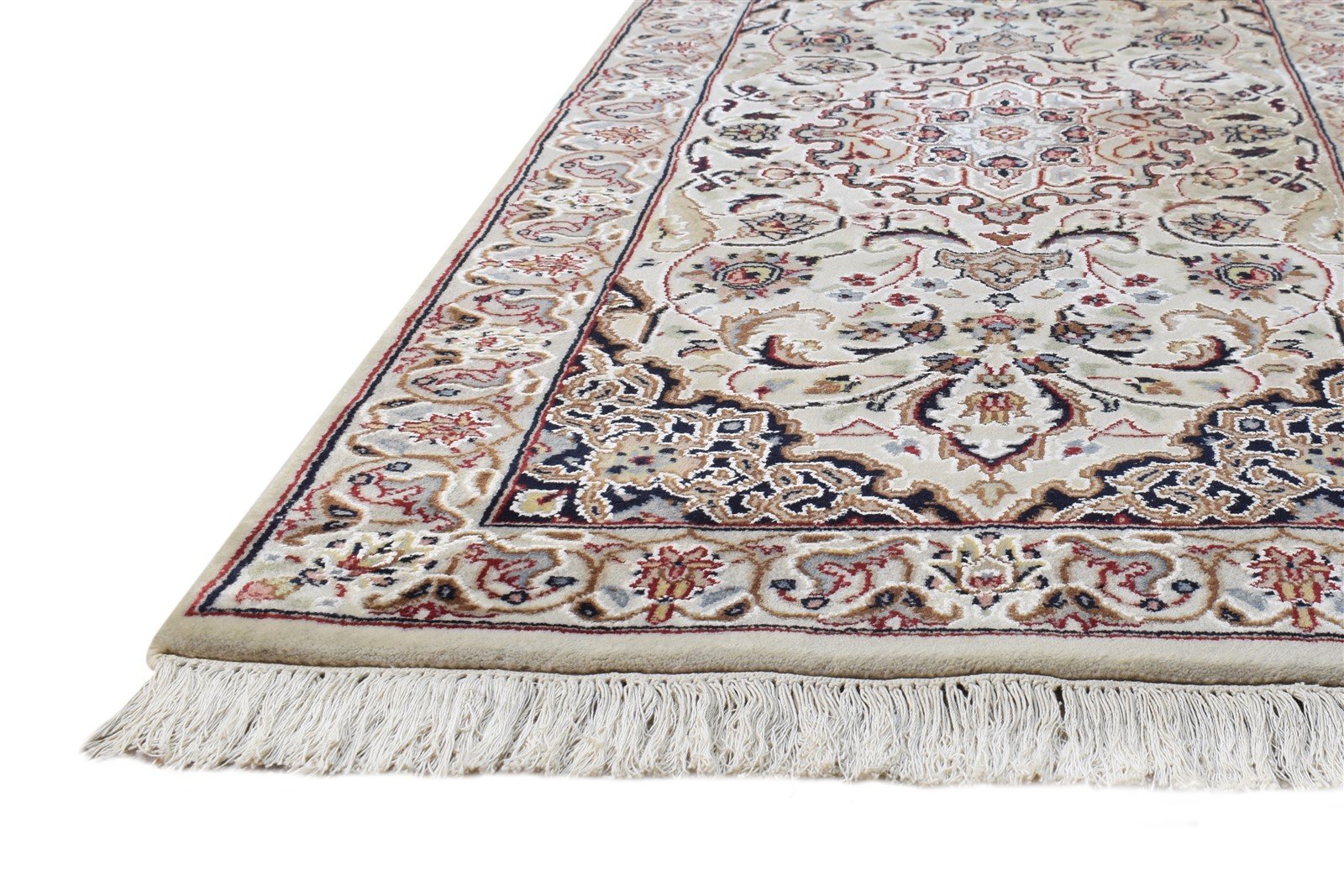 2'6 X 5' Rug Wool Cream Persian Hand Knotted Nain Oriental Small Carpet 