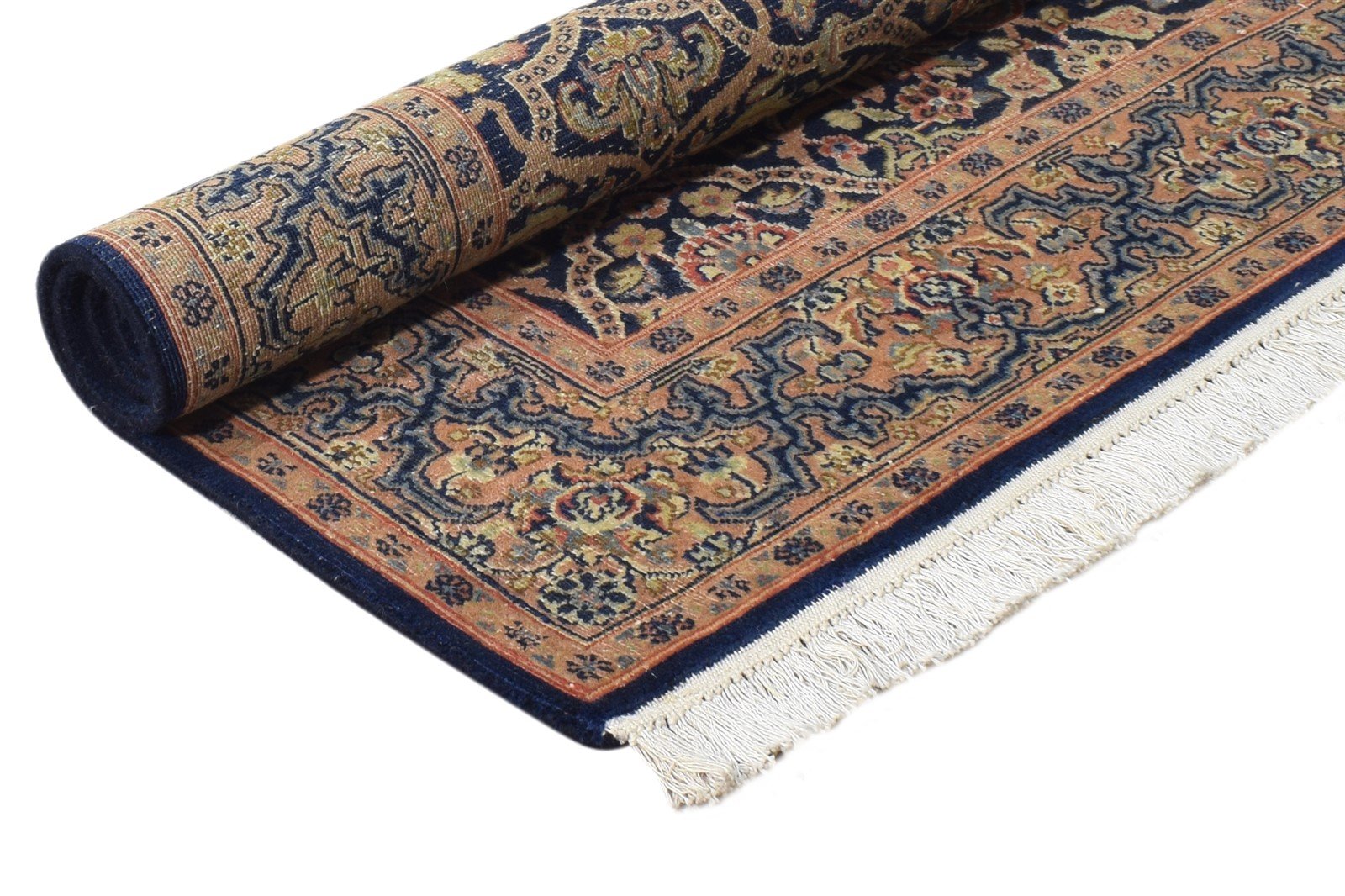 3' X 3' Rug Wool Navy Blue Persian Hand Knotted Tabriz Oriental Room Size Carpet 