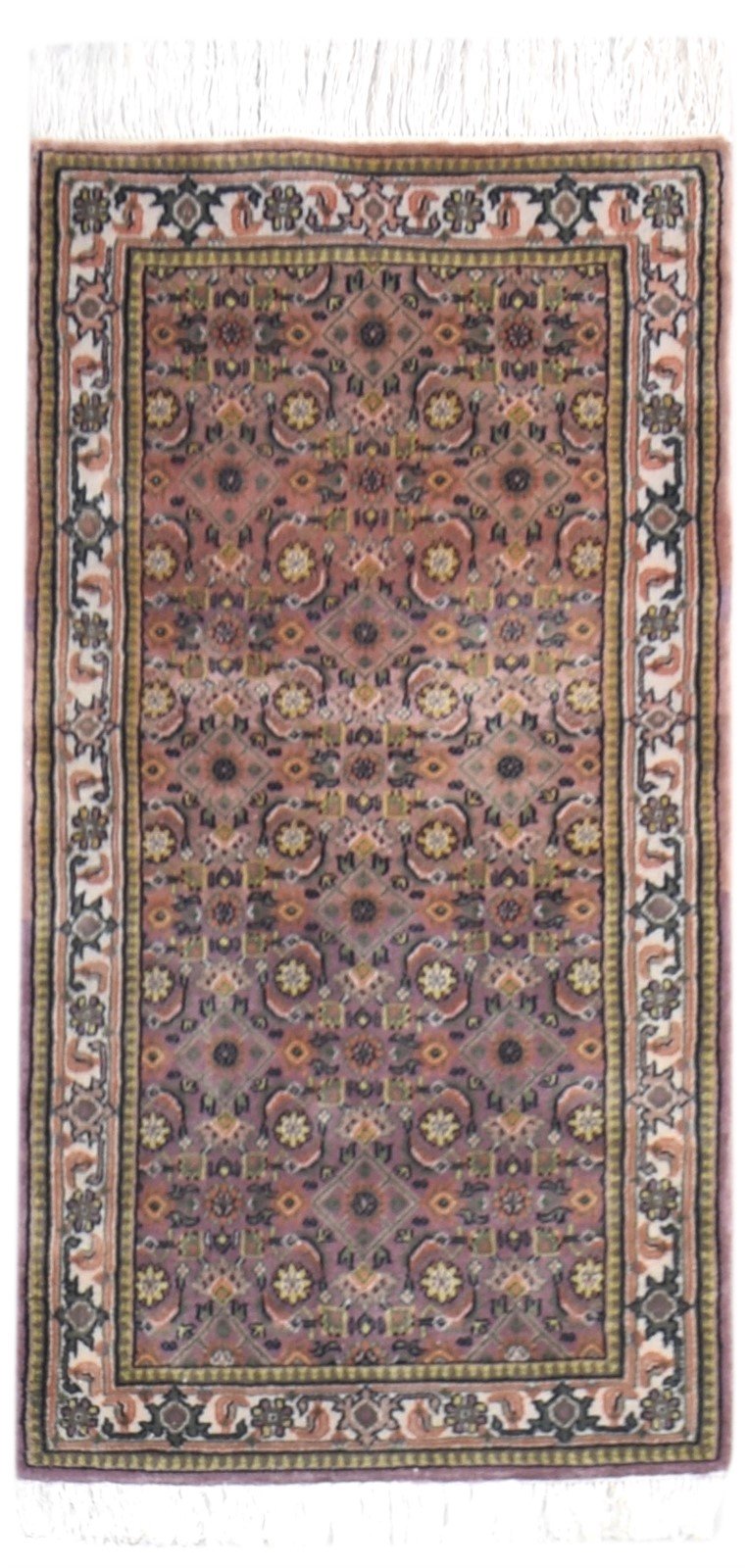 Wool Rust Rug 2'6 X 5' Persian Hand Knotted Bijar Oriental Small Carpet 