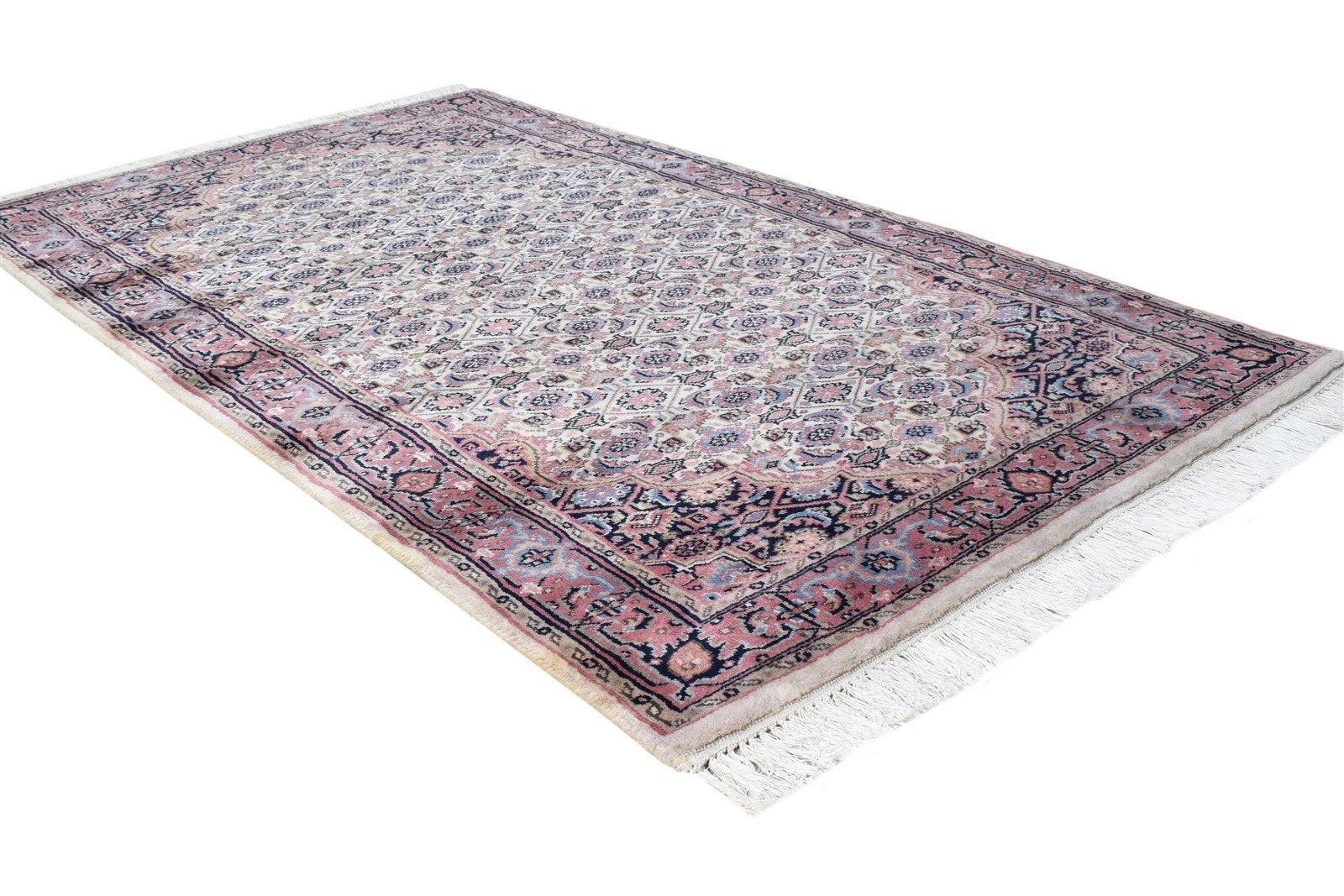 3' X 5' Rug Wool Cream Persian Hand Knotted Bijar Oriental Room Size Carpet 