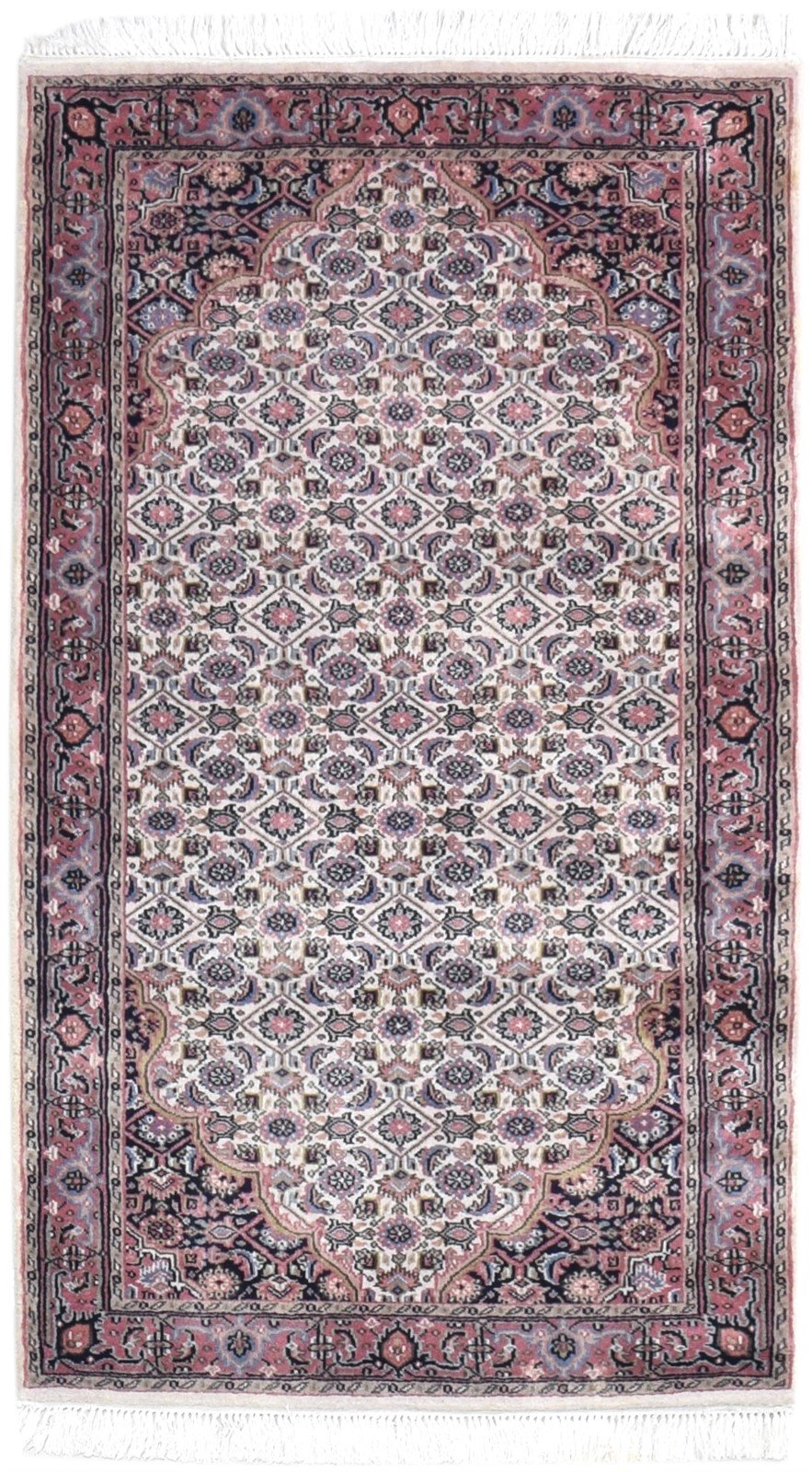 3' X 5' Rug Wool Cream Persian Hand Knotted Bijar Oriental Room Size Carpet 