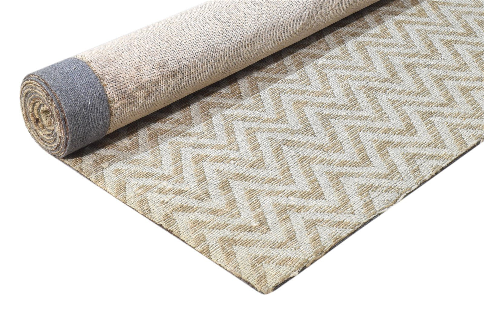 Wool Brown Rug 5' X 7' Modern Dhurrie American Chevron Room Size Carpet 