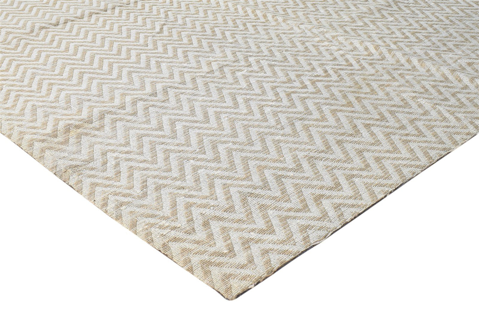 Wool Brown Rug 5' X 7' Modern Dhurrie American Chevron Room Size Carpet 