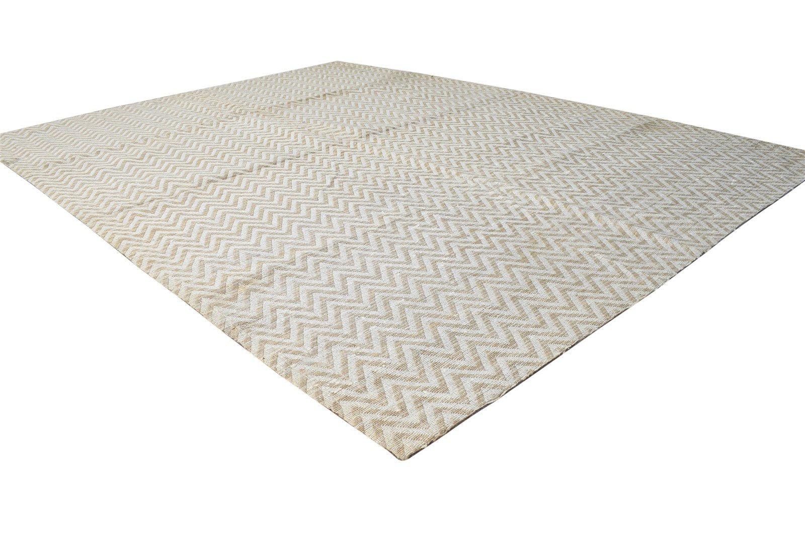 Wool Brown Rug 5' X 7' Modern Dhurrie American Chevron Room Size Carpet  Area Rug 