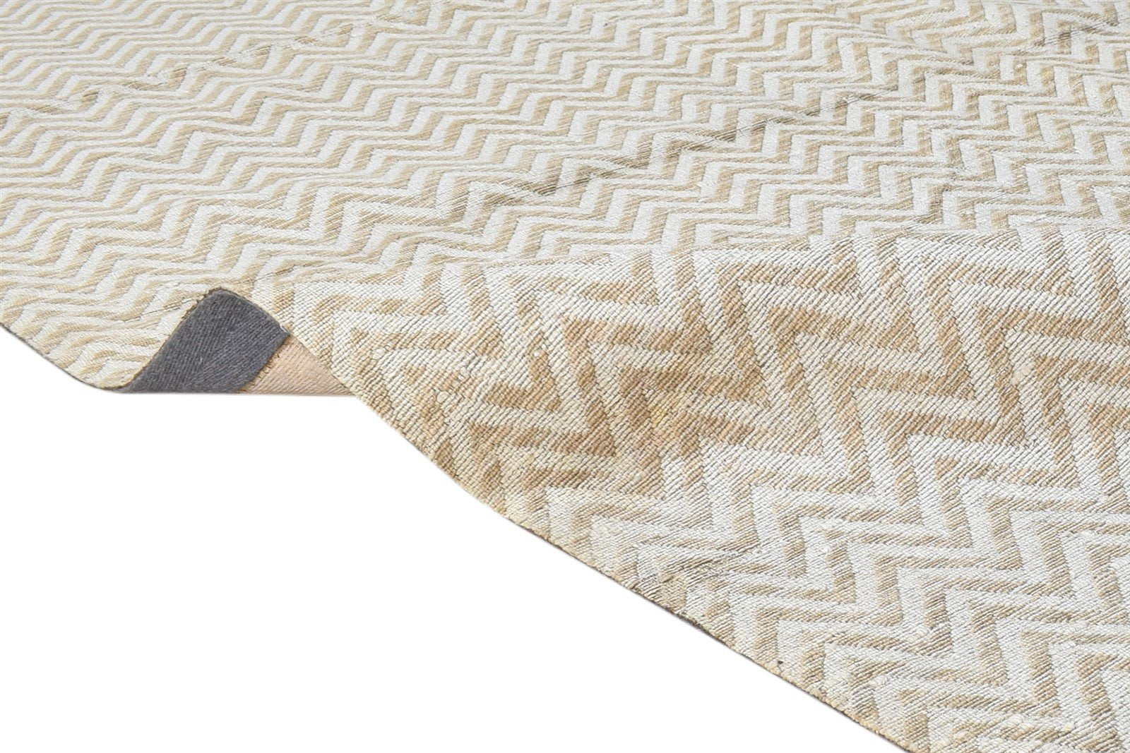 Wool Brown Rug 5' X 7' Modern Dhurrie American Chevron Room Size Carpet  Area Rug 