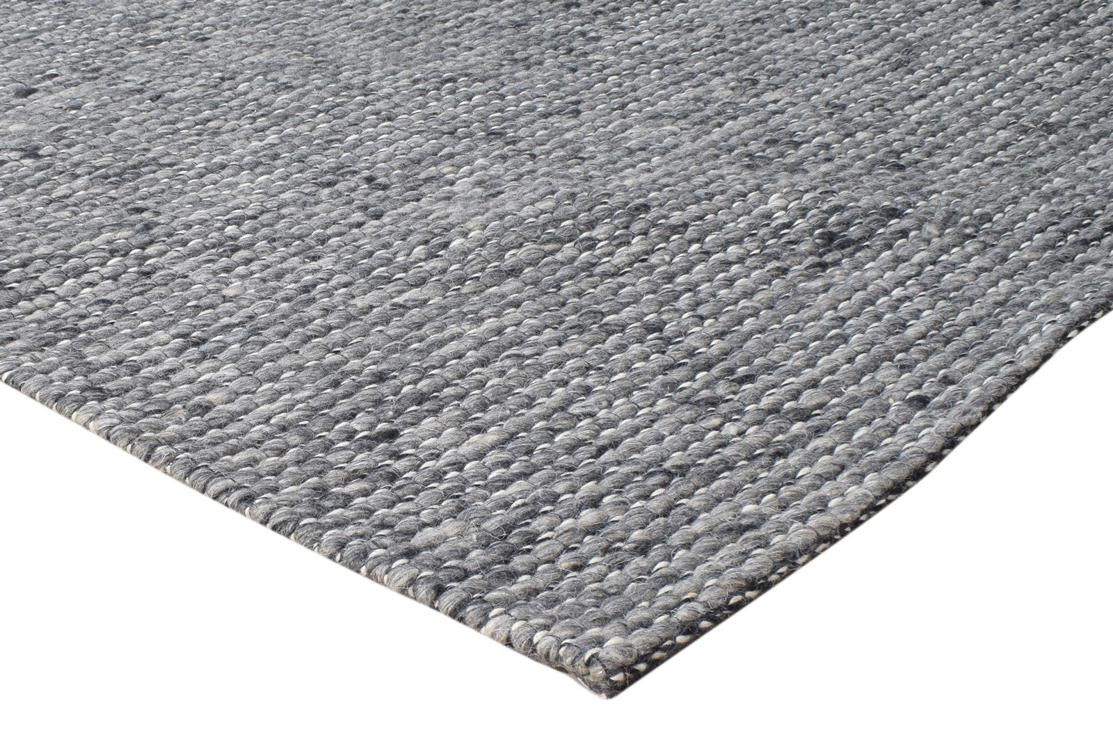 Wool Charcoal Rug 4' X 6' Modern Hand Woven Scandinavian Solid Room Size Carpet 