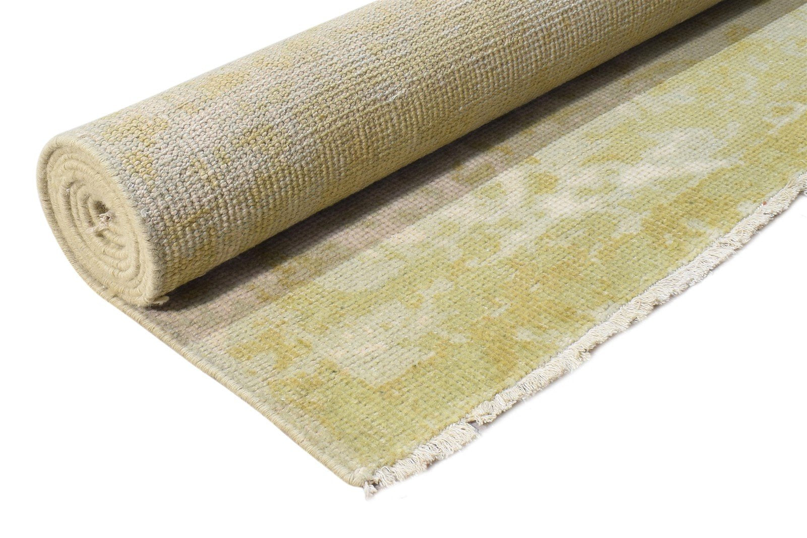 6X9 Rug Wool Green Modern Hand Knotted Heriz-Indian Oriental Room Size Carpet  Area Rug 