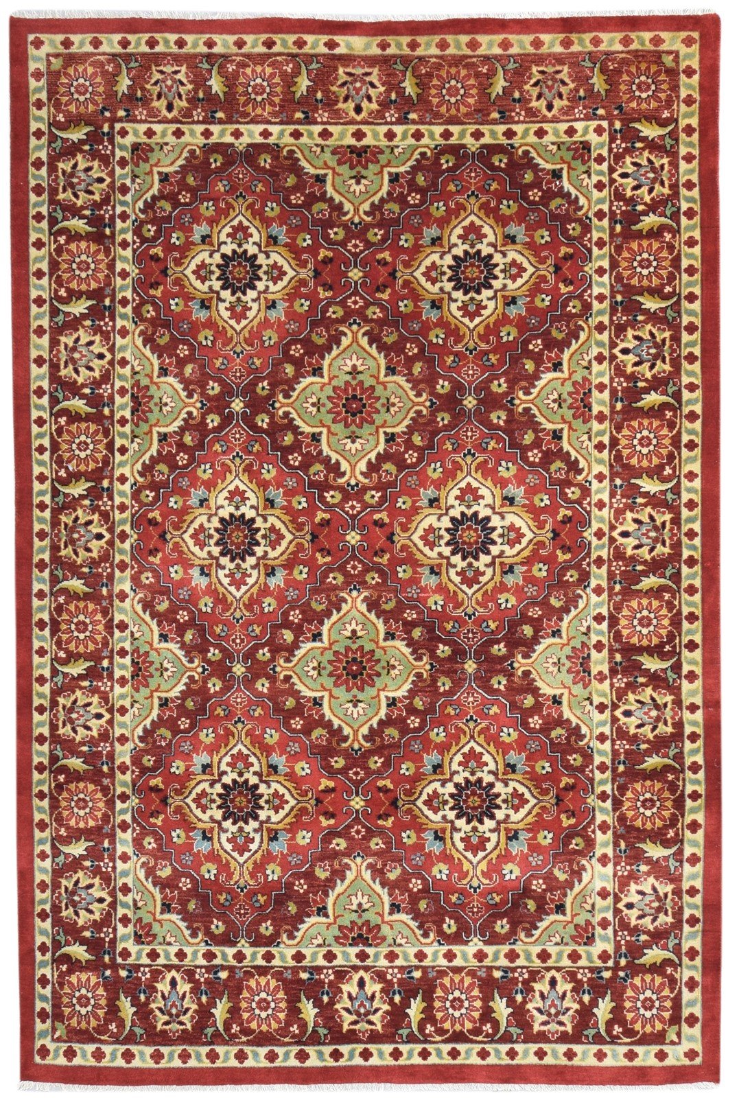 6' X 9' Rug Wool Red Persian Hand Knotted Kazak Oriental Room Size Carpet 