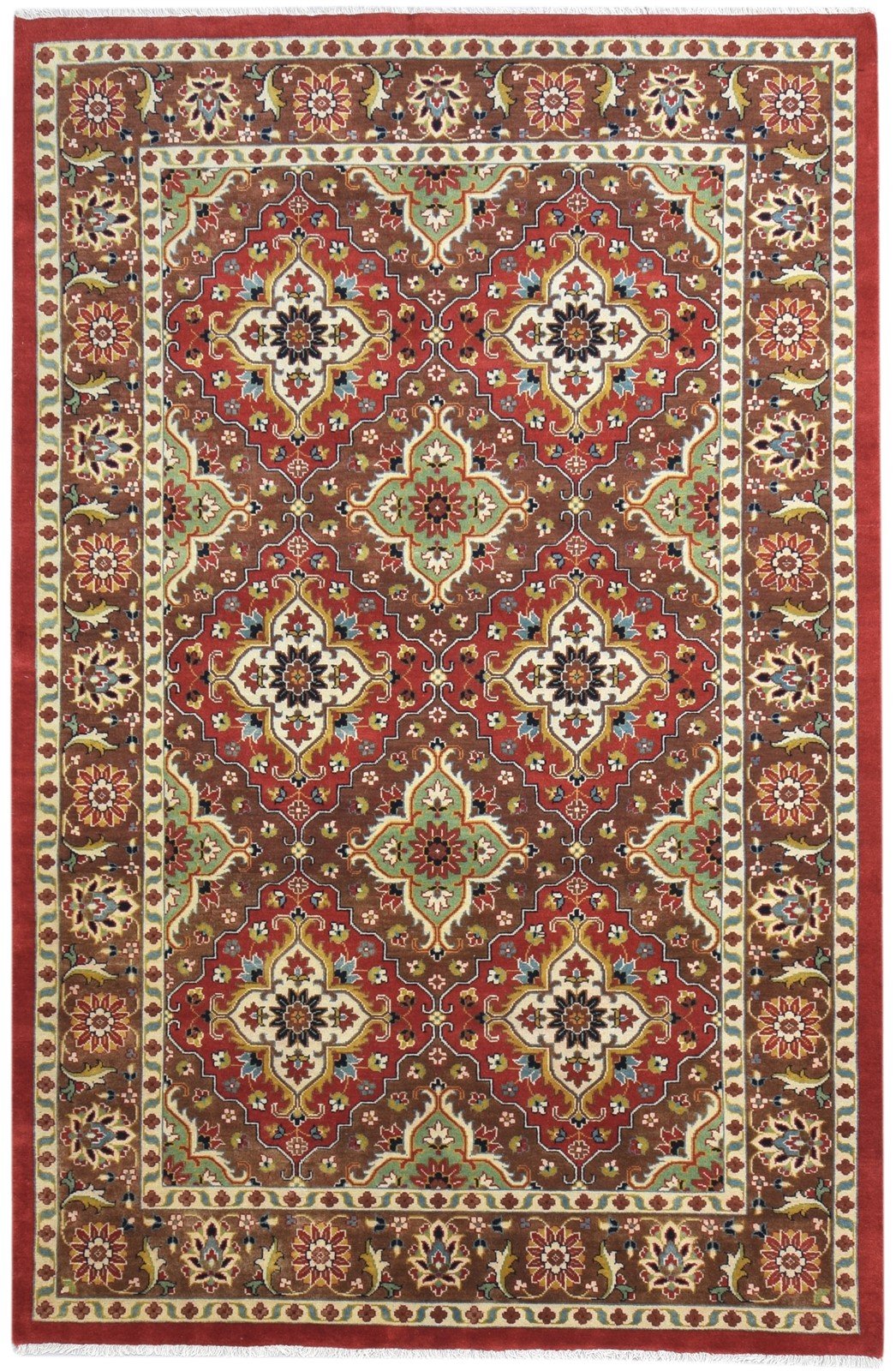 Hand Knotted Red Wool Rug 6' X 9' Persian Kazak Oriental Room Size Carpet 