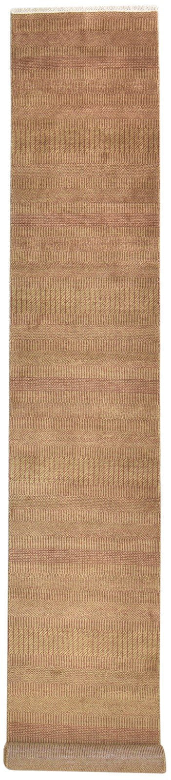 2'6 X 15' Rug Wool Rust Modern Hand Knotted Agra Grass Trellis Small Runner 