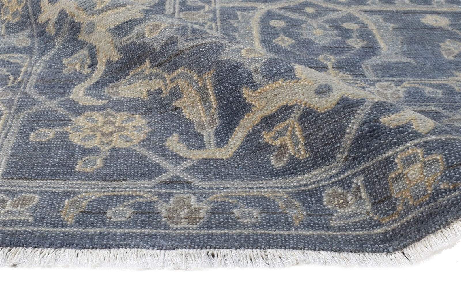 8' X 10' Rug Wool Charcoal Persian Hand Knotted Oushak Oriental Large Carpet 