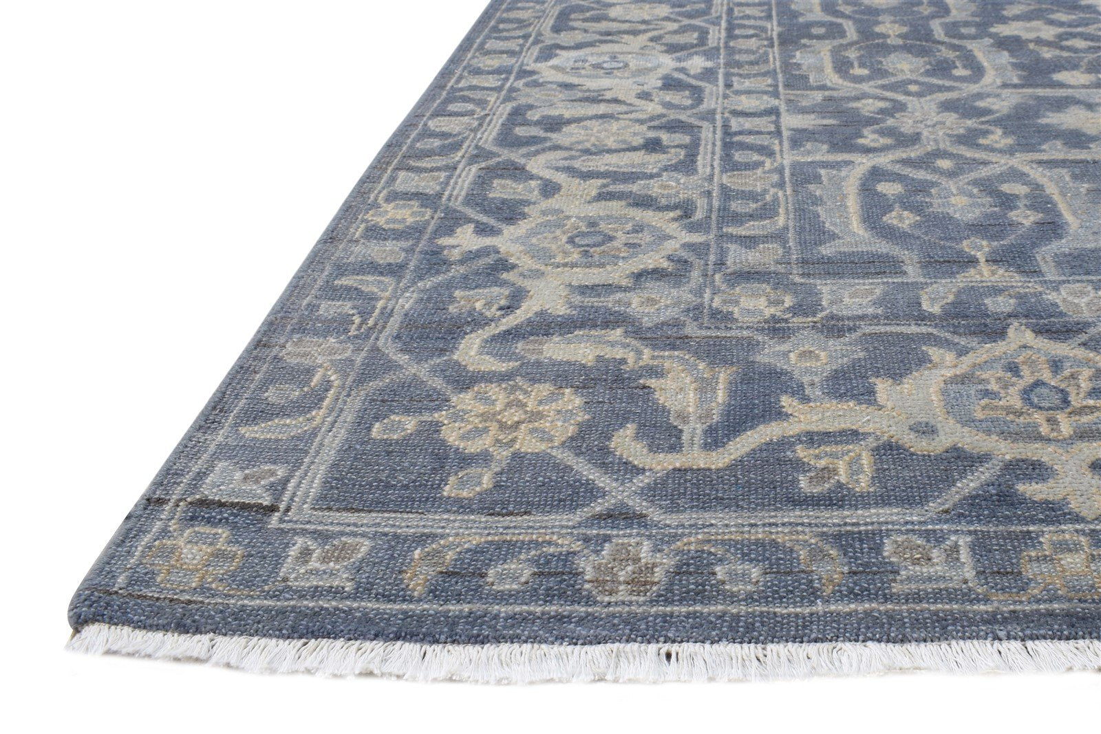 8' X 10' Rug Wool Charcoal Persian Hand Knotted Oushak Oriental Large Carpet 