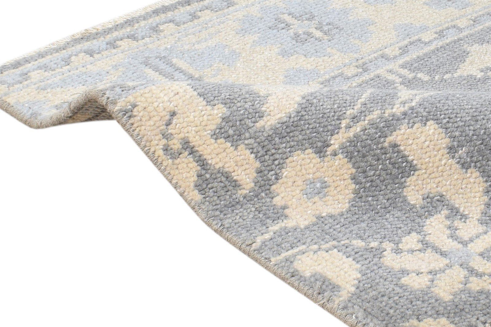 Hand Knotted Grey Wool Rug 2' X 2' Persian Oushak Oriental Small Carpet  Area Rug 