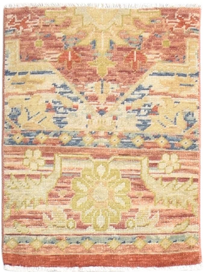 2' X 3' Rug Wool Rust Persian Hand Knotted Heriz-Indian Oriental Small Carpet 