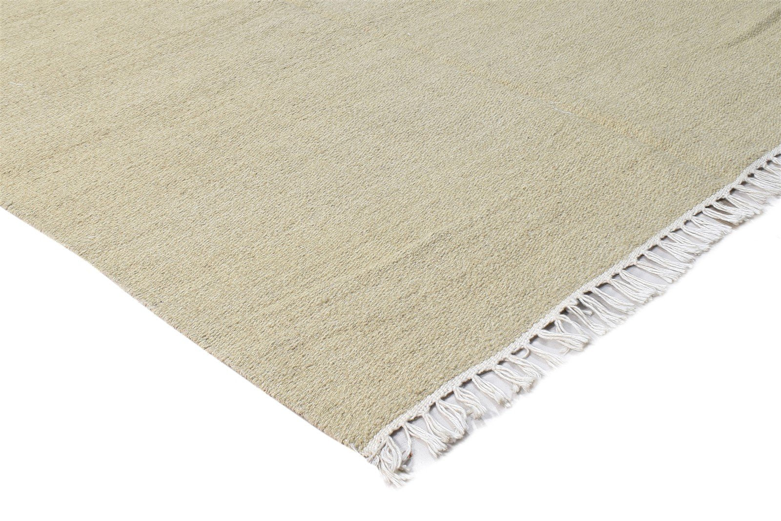 3' X 6' Rug Wool Beige Modern Dhurrie Scandinavian Solid Room Size Carpet 