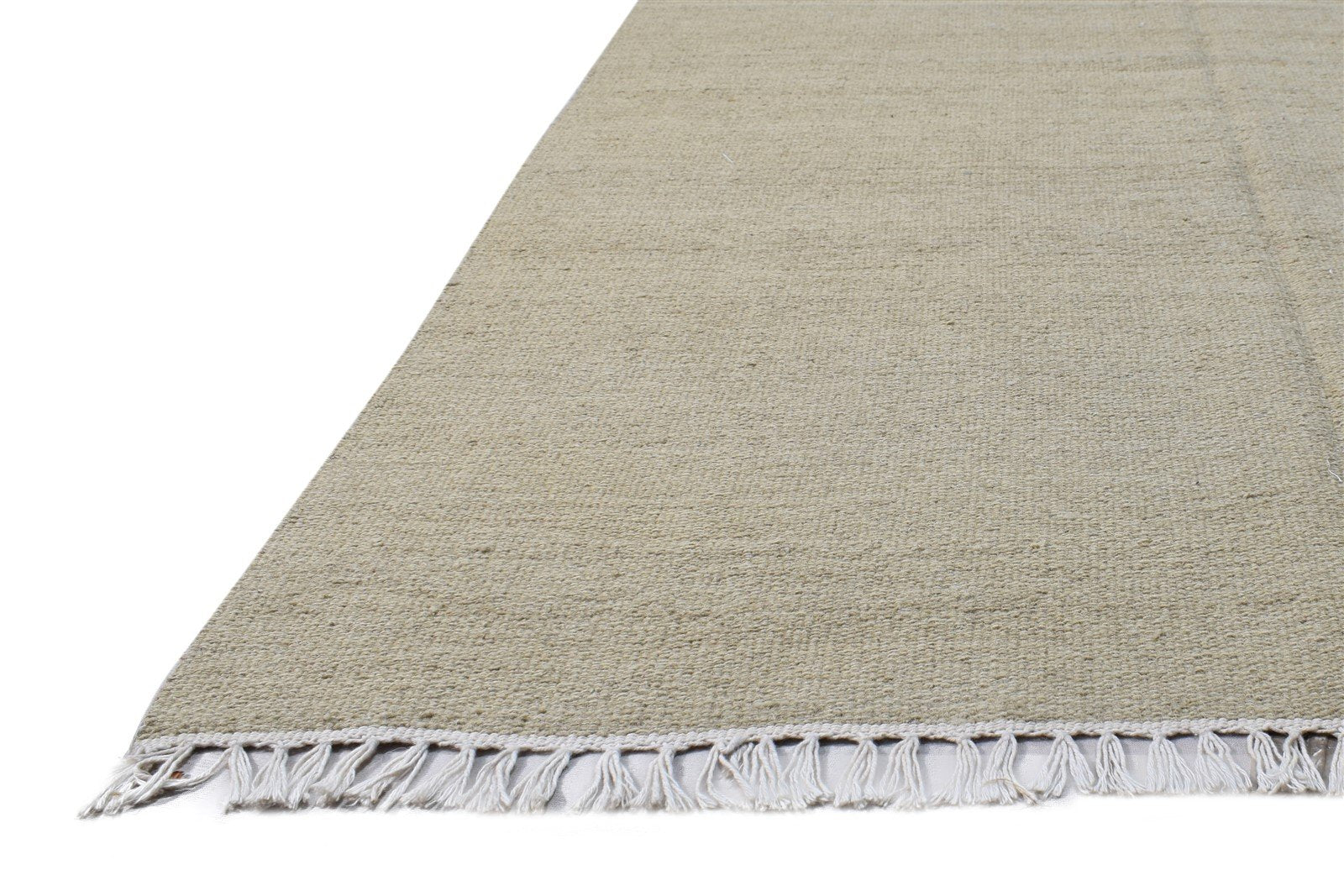 3' X 6' Rug Wool Beige Modern Dhurrie Scandinavian Solid Room Size Carpet 