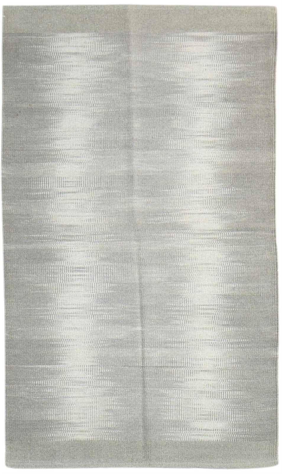 Wool Grey Rug 3' X 5' Modern Dhurrie American Abstract Small Carpet 