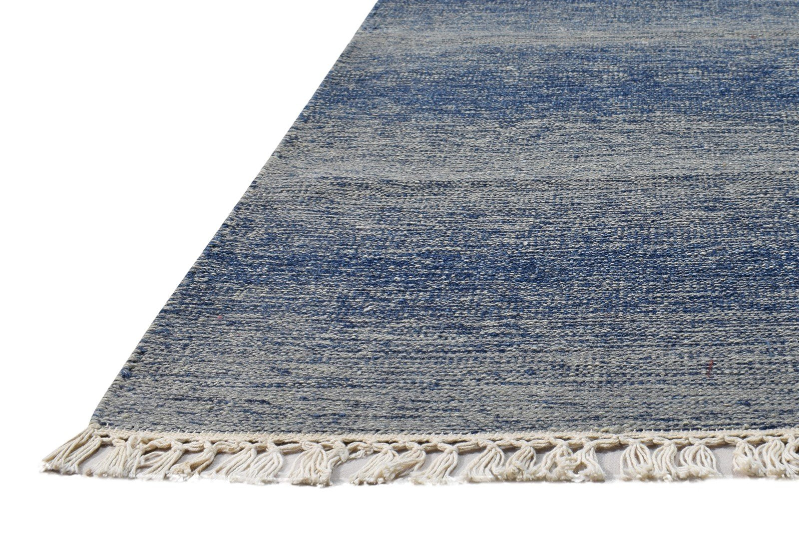 Dhurrie Grey Wool Rug 3' X 5' Modern Scandinavian Striped Room Size Carpet 