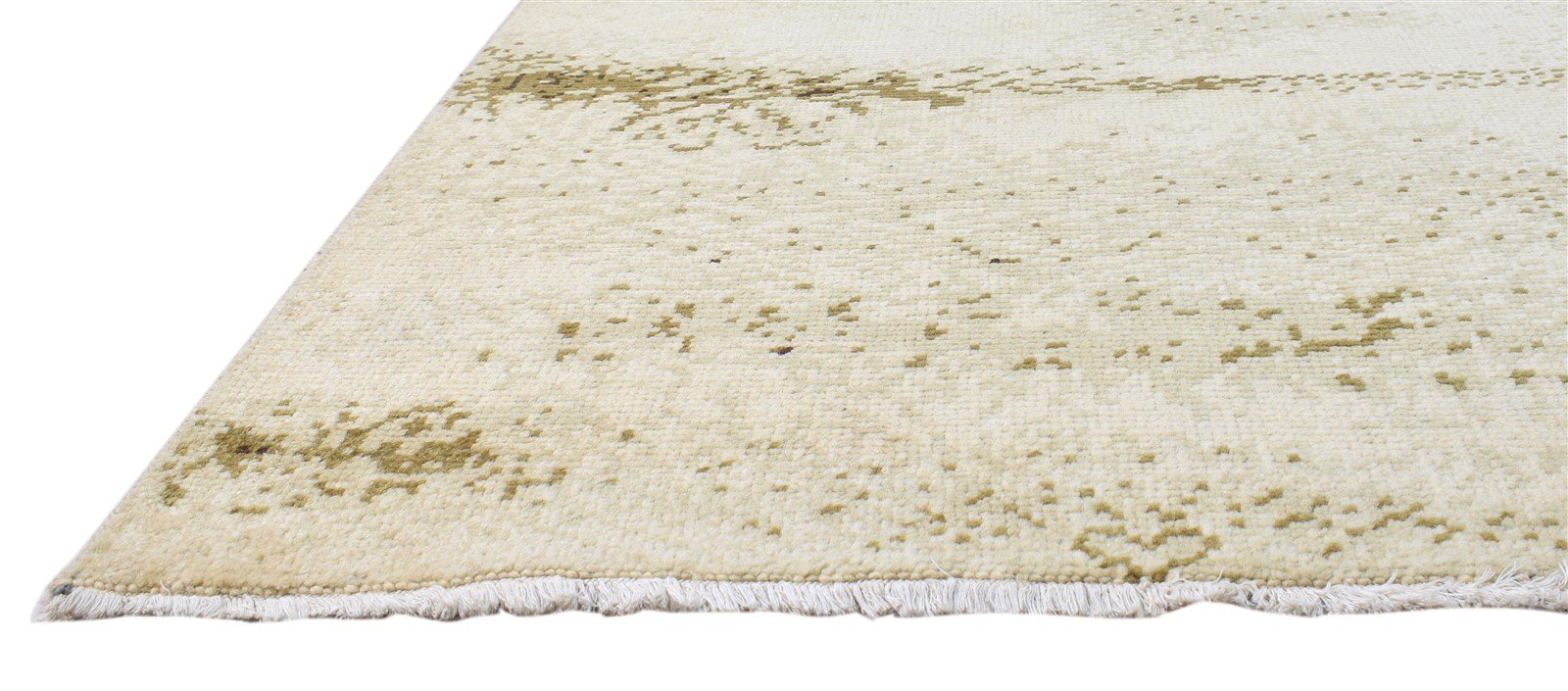 5' X 8' Rug Wool Beige Modern Hand Knotted Indian Galaxy Room Size Carpet