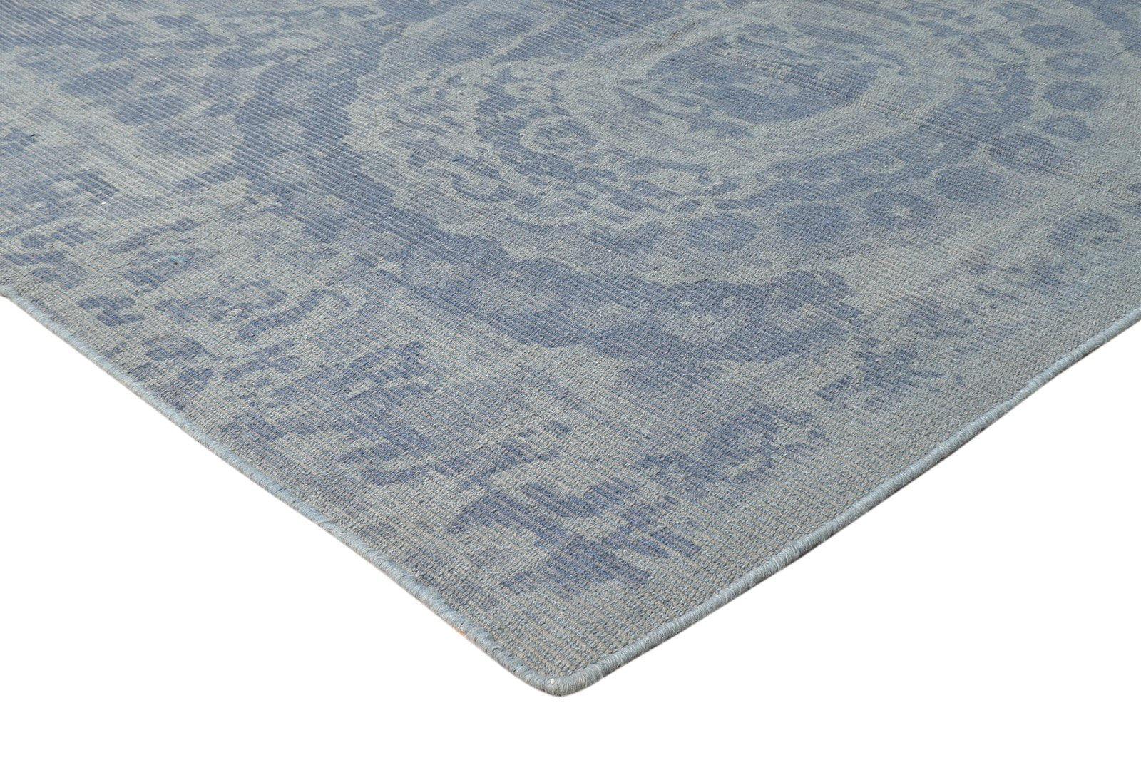 5' X 8' Rug Wool Grey Modern Dhurrie European Suzani Room Size Carpet 