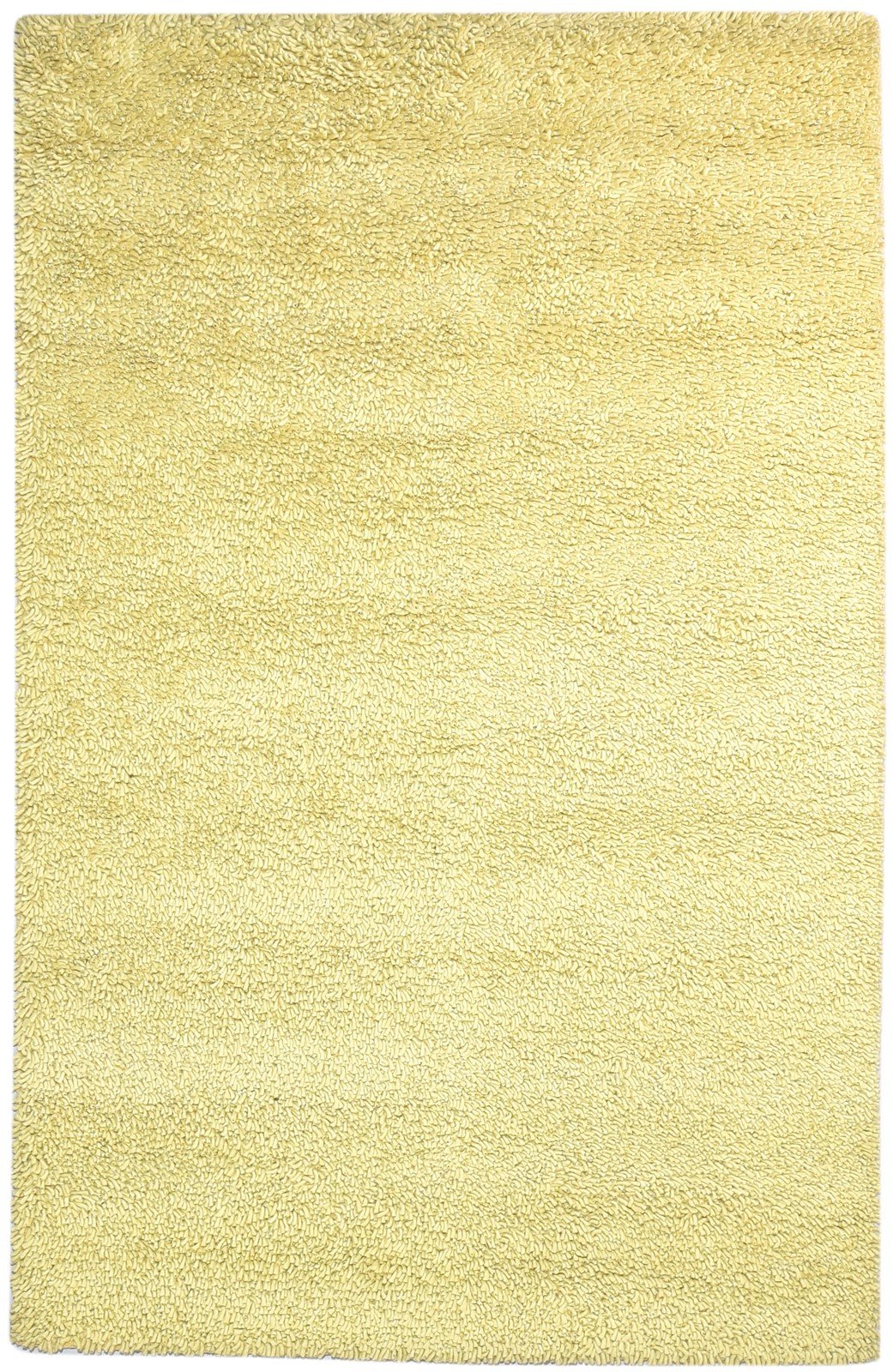 Wool Gold Rug 5' X 8' Shag Hand Knotted Scandinavian Solid Room Size Carpet 