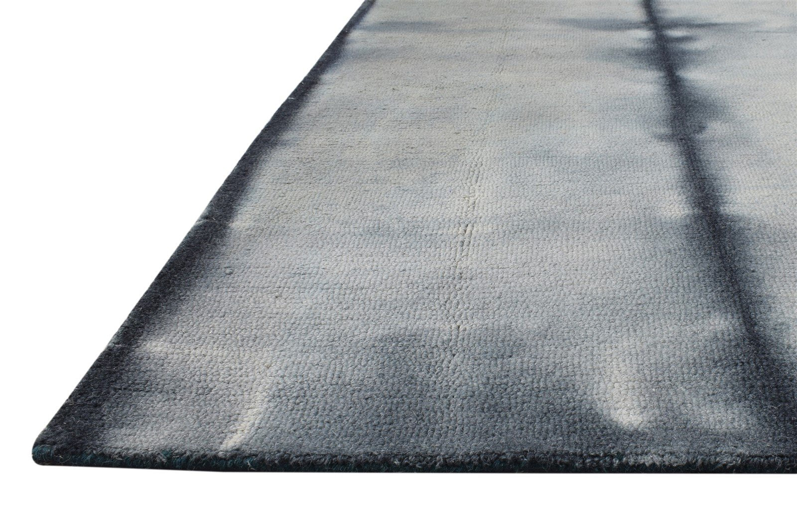 5' X 8' Rug Wool Charcoal Modern Hand Tufted Shibori Tie Dye Room Size Carpet 