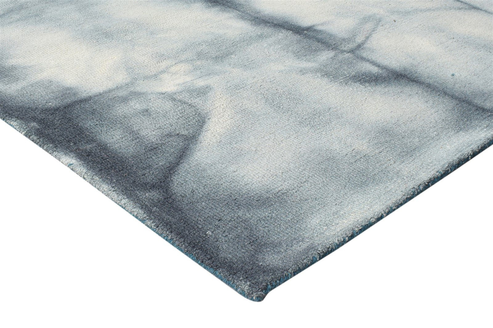 Wool Charcoal Rug 5' X 8' Modern Hand Tufted Shibori Tie Dye Room Size Carpet 