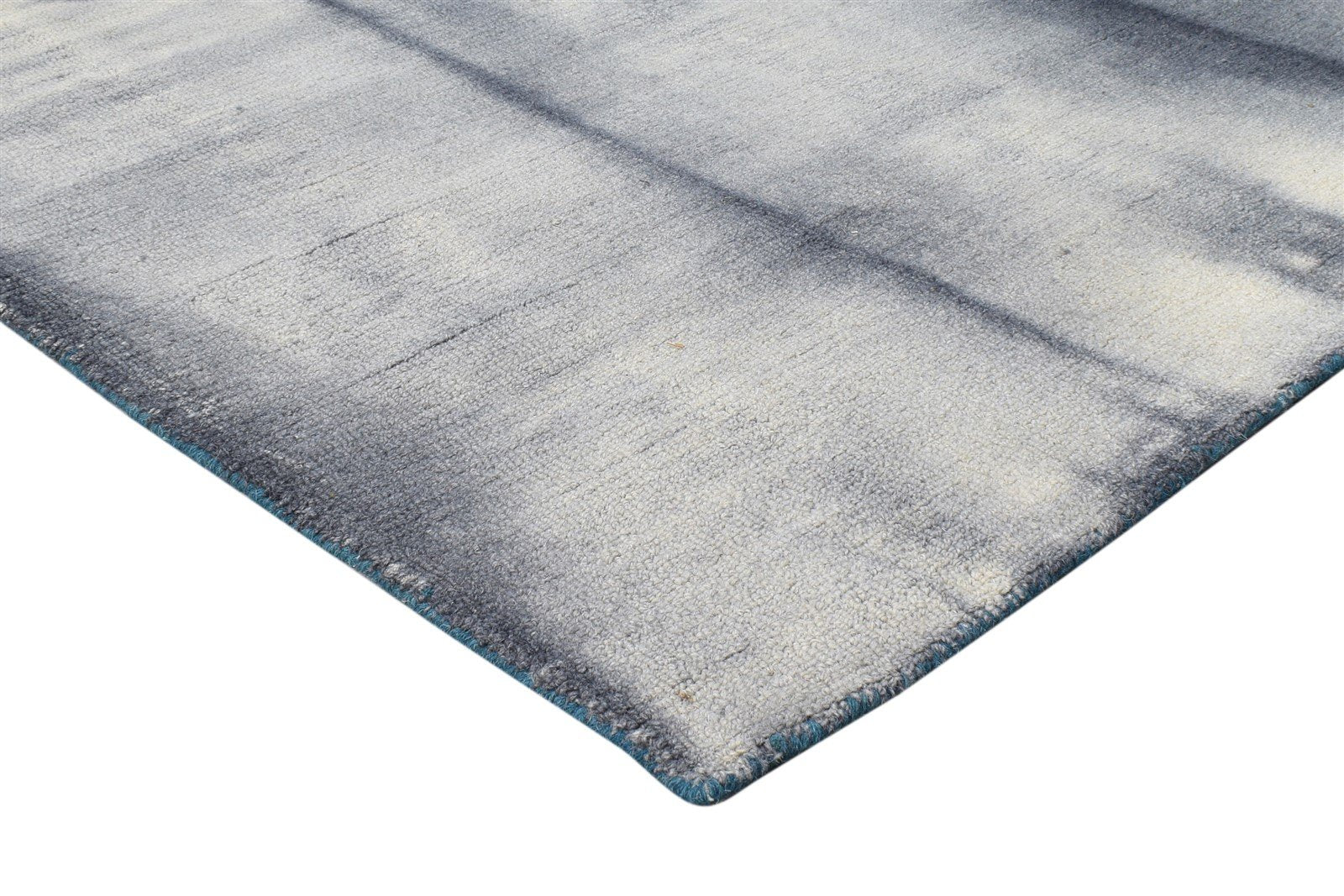 5' X 8' Rug Wool Charcoal Modern Hand Tufted Shibori Tie Dye Room Size Carpet 