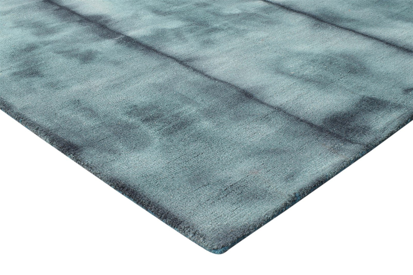 Wool Green Rug 5' X 8' Modern Hand Tufted Shibori Tie Dye Room Size Carpet 