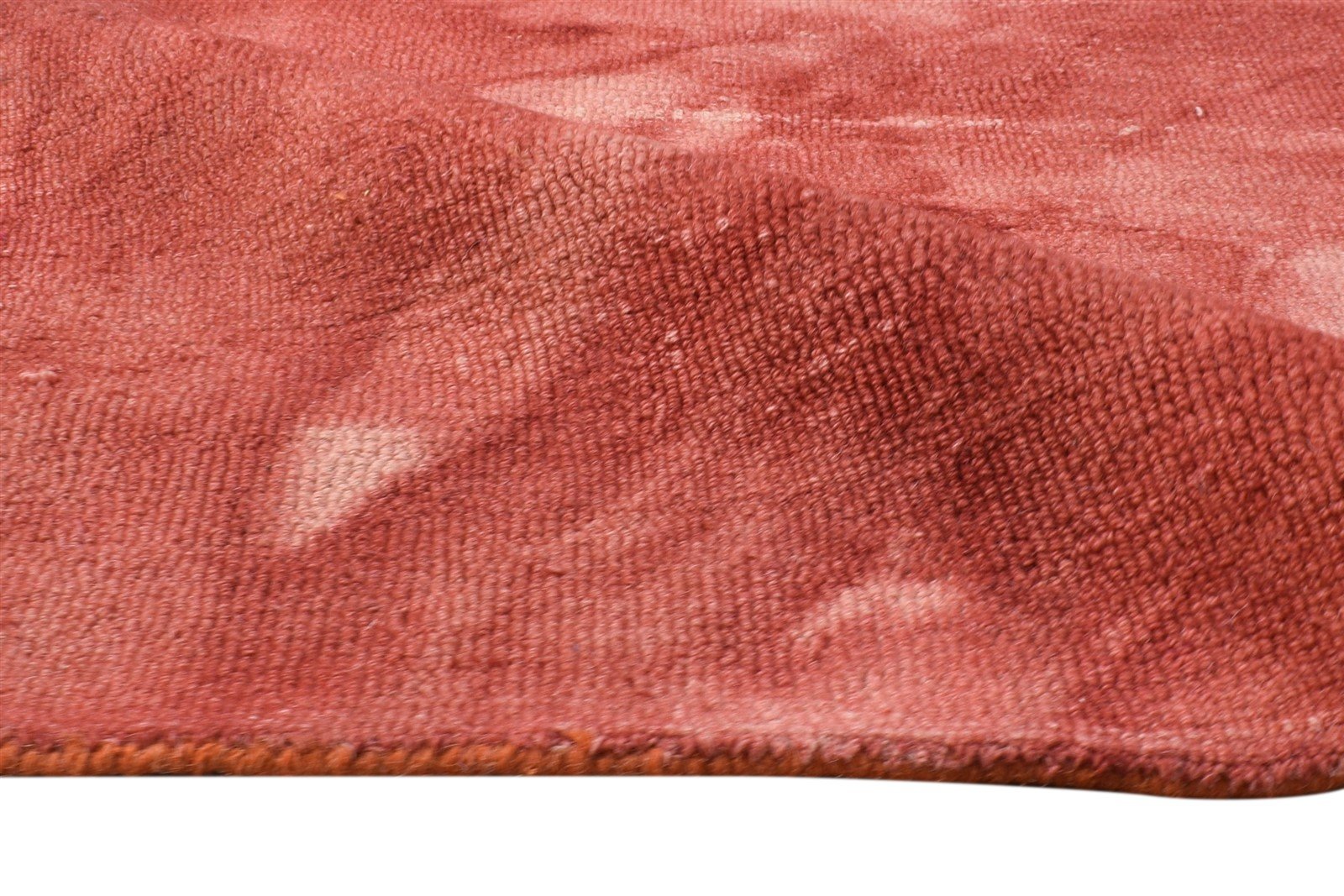 5' X 8' Rug Wool Red Modern Hand Tufted Shibori Tie Dye Room Size Carpet 