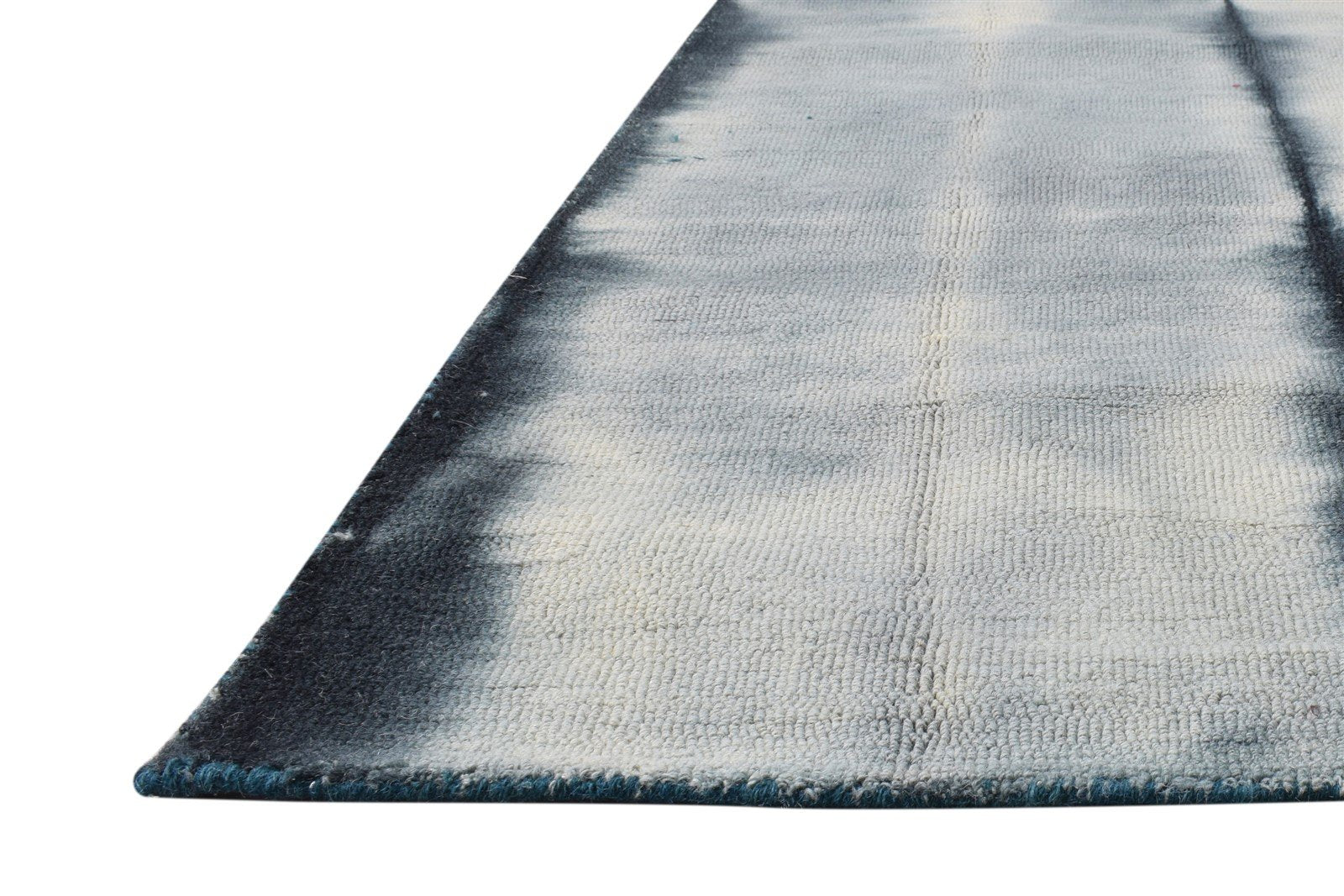 Hand Tufted Charcoal Wool Rug 5' X 8' Modern Shibori Tie Dye Room Size Carpet 