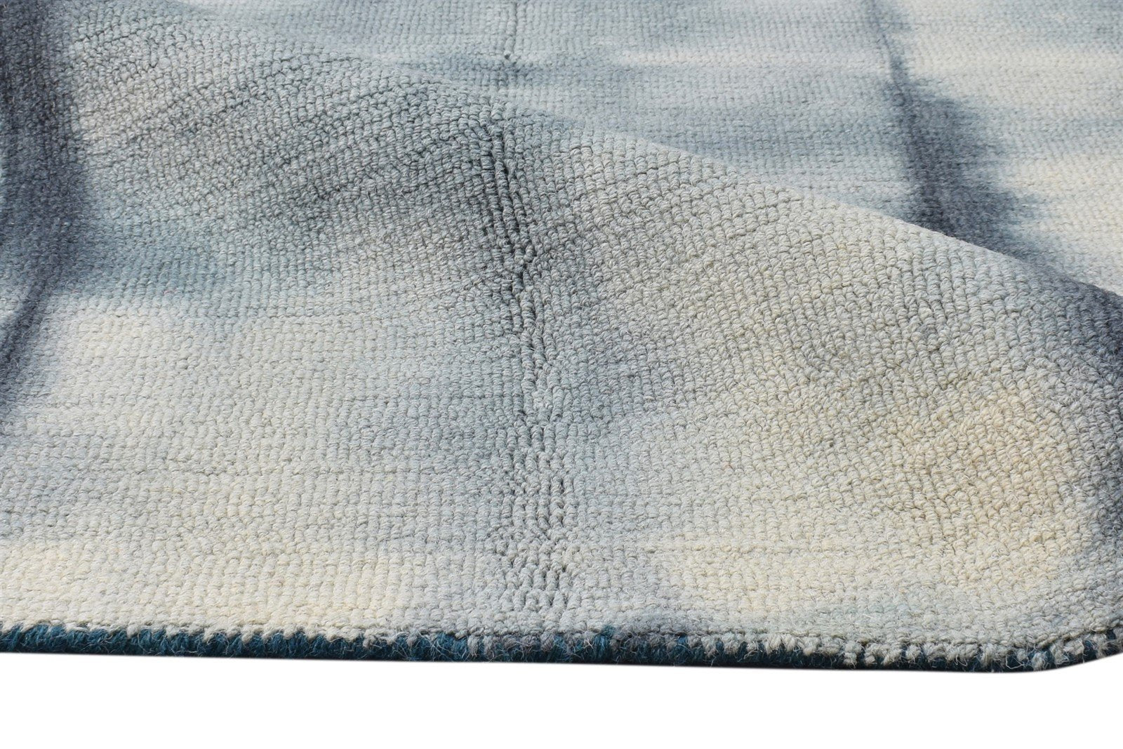 Wool Grey Rug 5' X 8' Modern Hand Tufted Shibori Tie Dye Room Size Carpet 