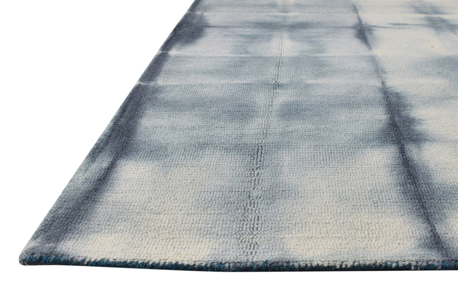 Wool Grey Rug 5' X 8' Modern Hand Tufted Shibori Tie Dye Room Size Carpet 