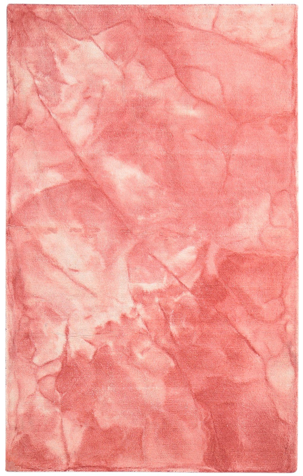 Hand Tufted Red Wool Rug 5' X 8' Modern Shibori Tie Dye Room Size Carpet 