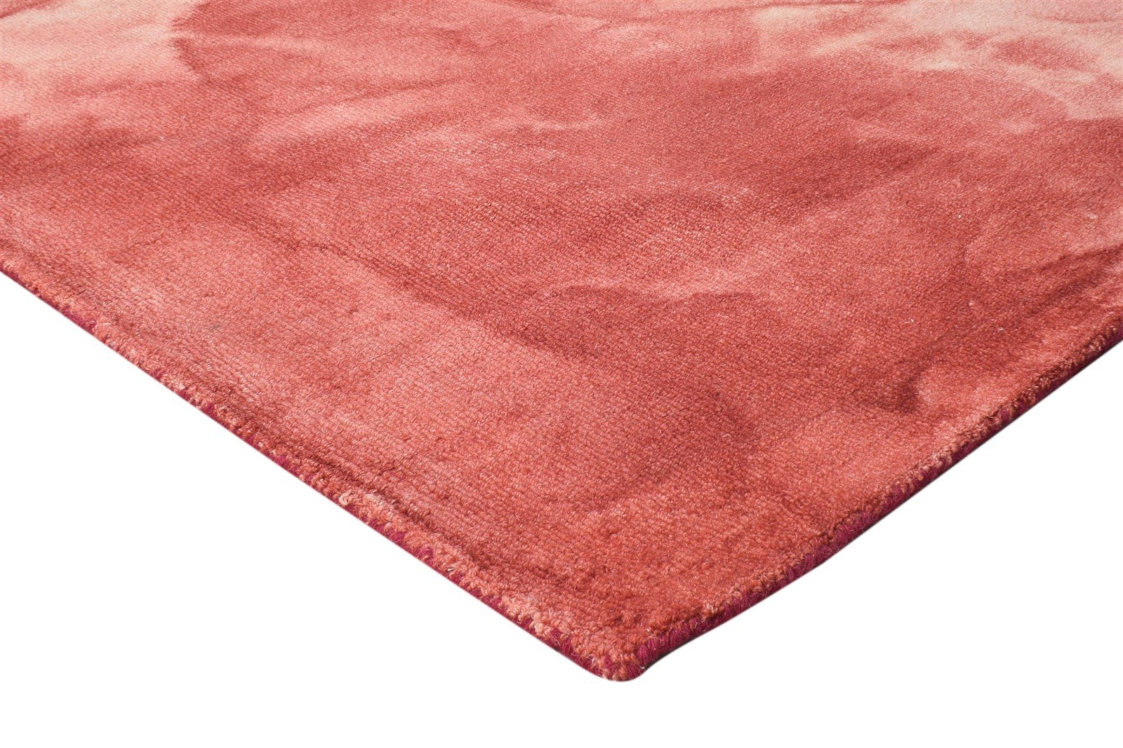 Wool Red Rug 5' X 8' Modern Hand Tufted Shibori Tie Dye Room Size Carpet 