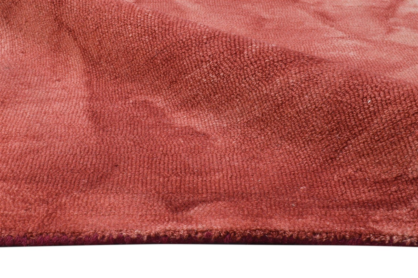 Wool Red Rug 5' X 8' Modern Hand Tufted Shibori Tie Dye Room Size Carpet 