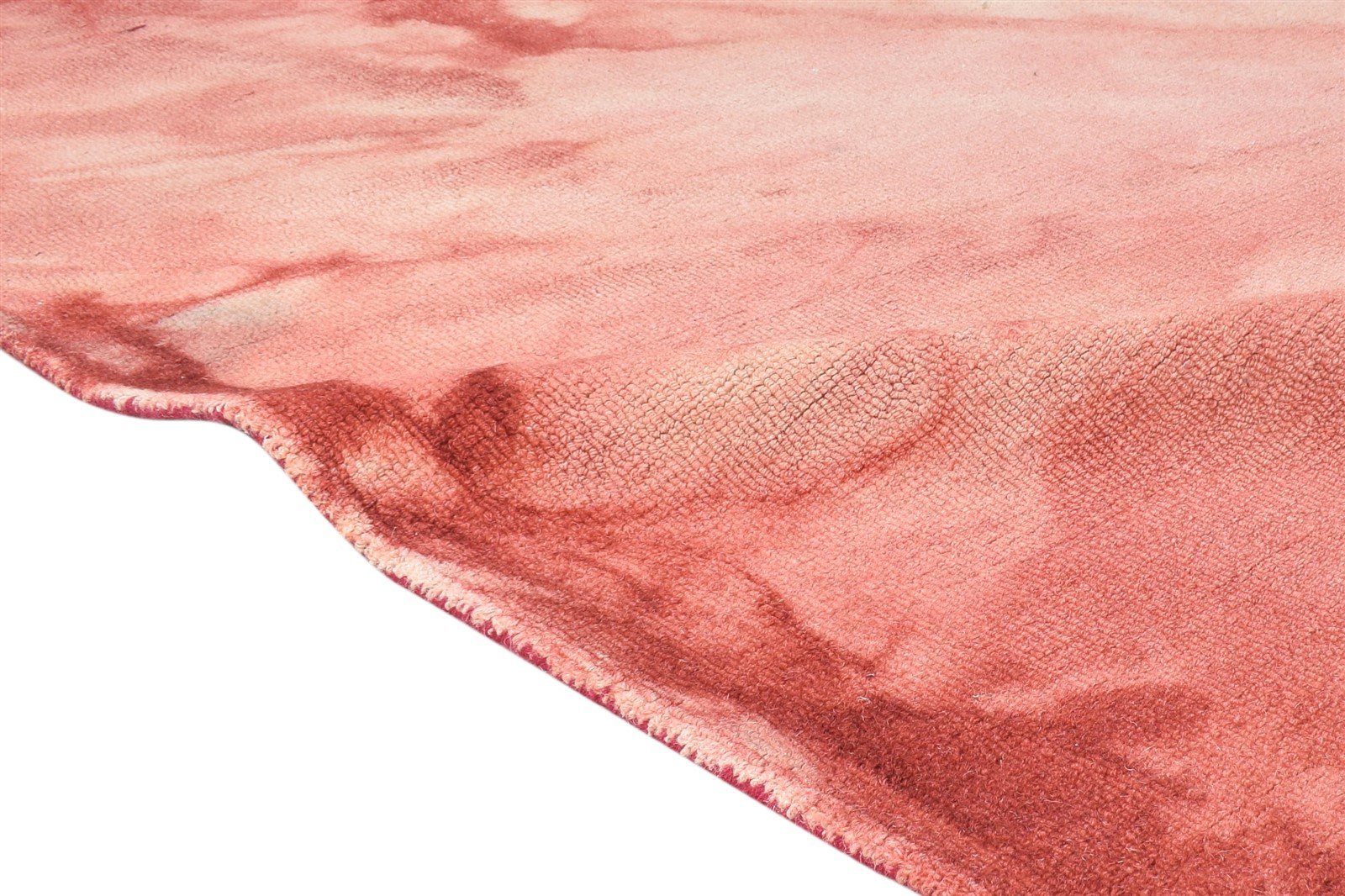 Wool Red Rug 5' X 8' Modern Hand Tufted Shibori Tie Dye Room Size Carpet 