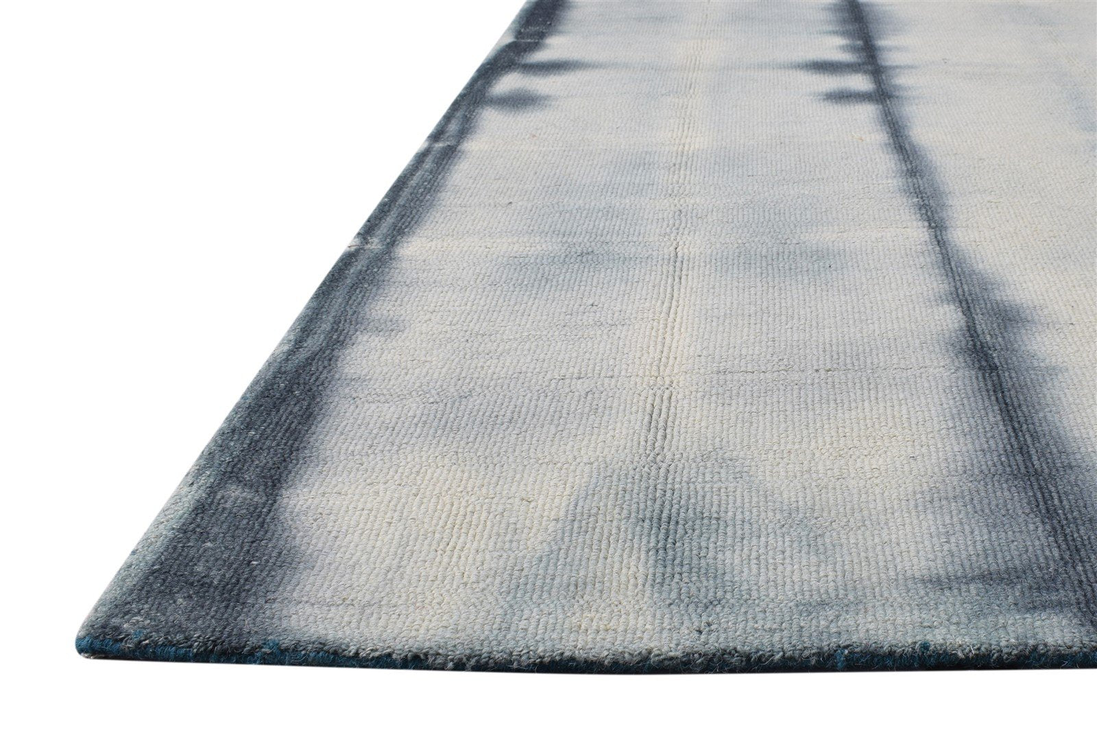 Hand Tufted Grey Wool Rug 5' X 8' Modern Shibori Tie Dye Room Size Carpet 