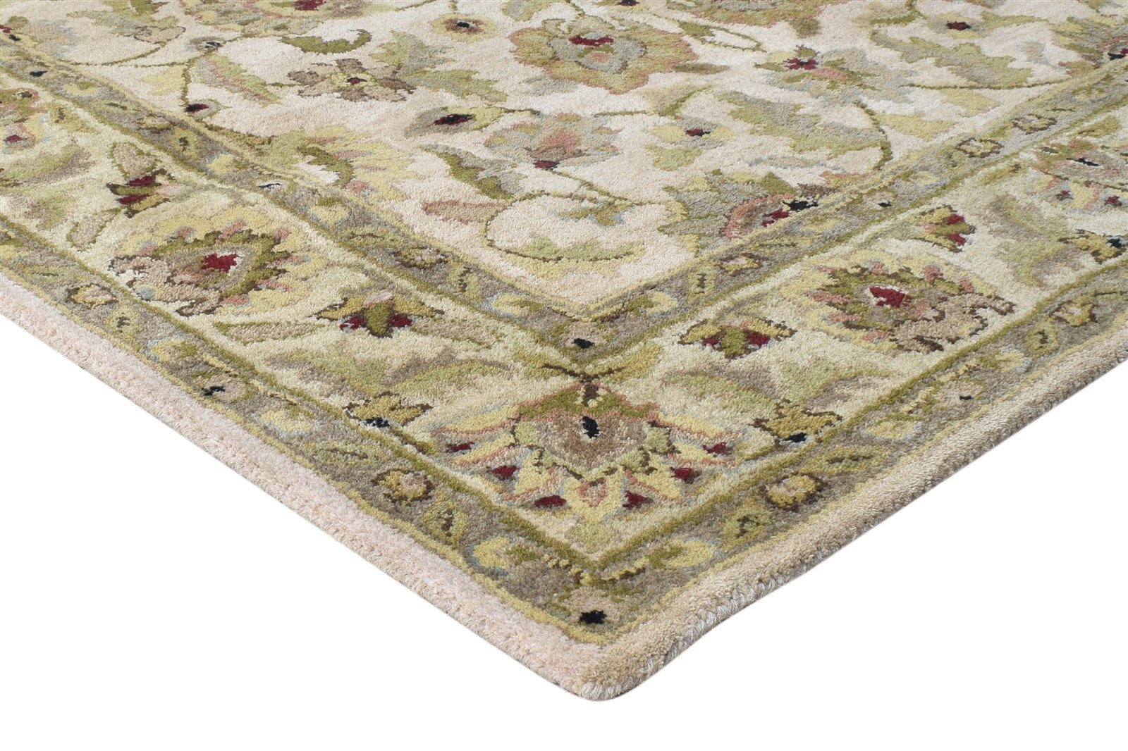 Wool Beige Rug 5' X 8' Persian Hand Tufted Kashan Oriental Room Size Carpet 