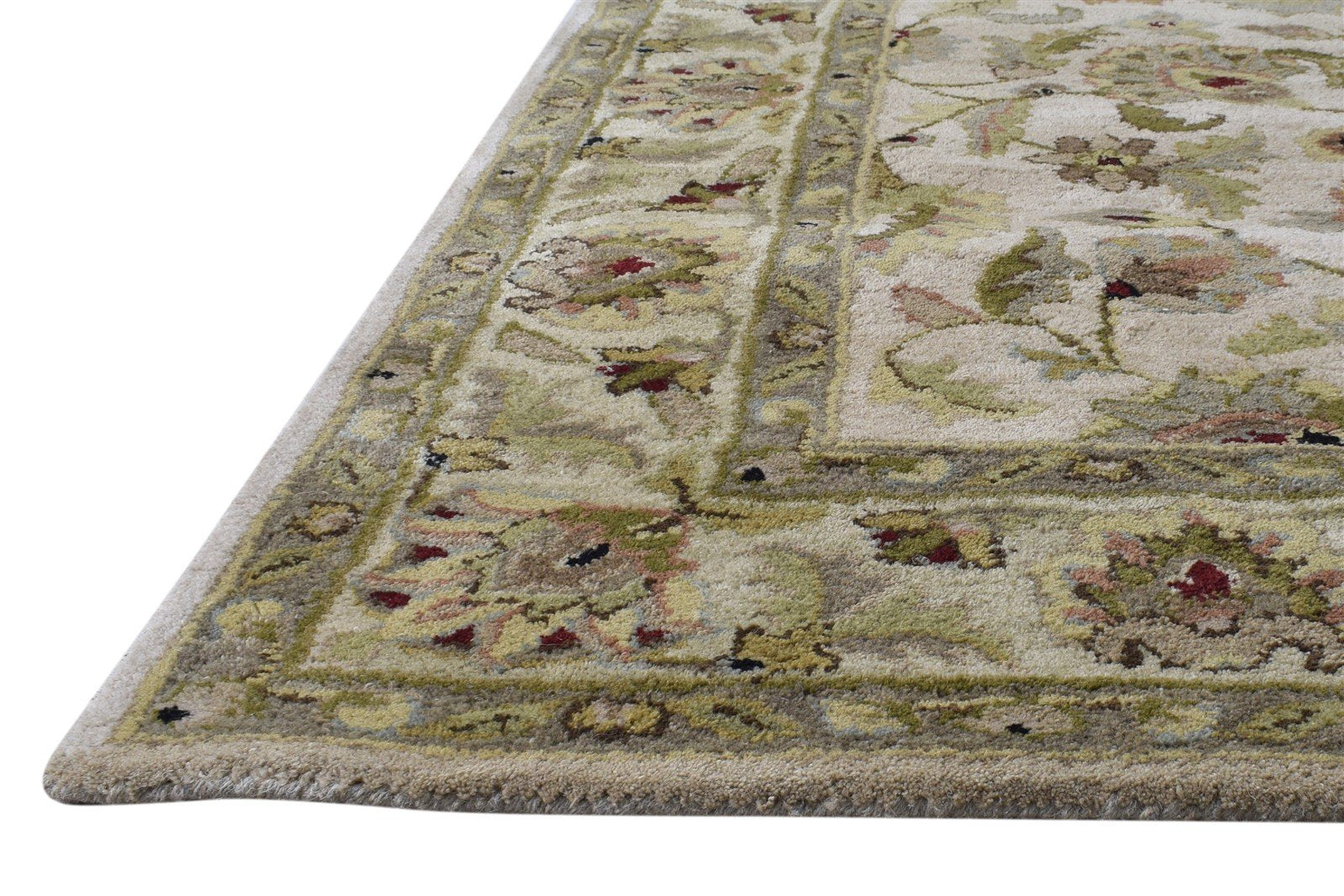 Wool Beige Rug 5' X 8' Persian Hand Tufted Kashan Oriental Room Size Carpet 