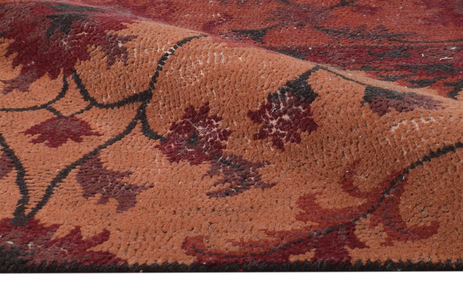 Hand Tufted Rust Wool Rug 2' X 3' Persian Oushak Oriental Small Carpet 