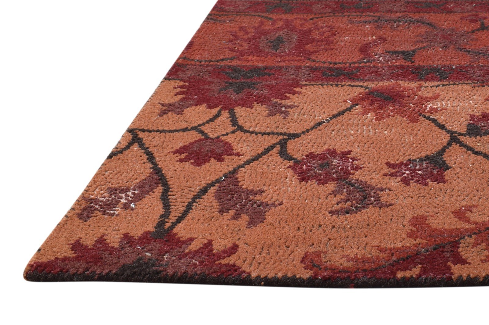 Hand Tufted Rust Wool Rug 2' X 3' Persian Oushak Oriental Small Carpet 