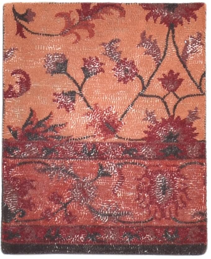 Hand Tufted Rust Wool Rug 2' X 3' Persian Oushak Oriental Small Carpet 