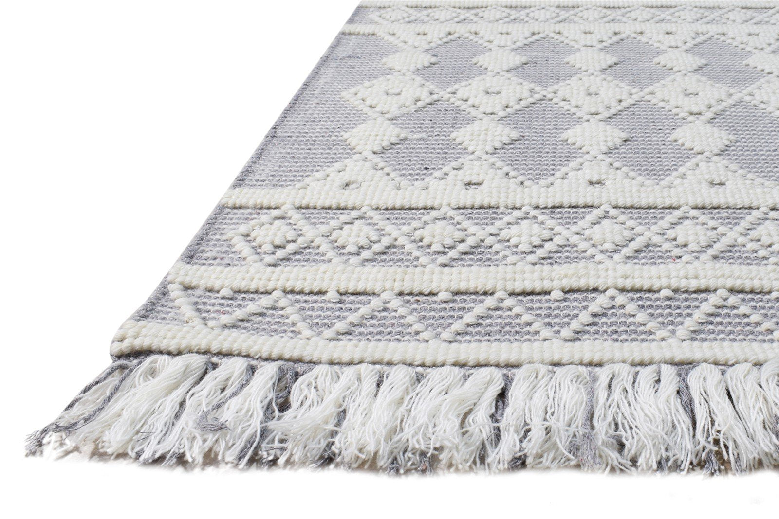 New Zealand Wool Grey Rug 3X4 Modern Hand Woven Scandinavian Nordic Small Carpet 